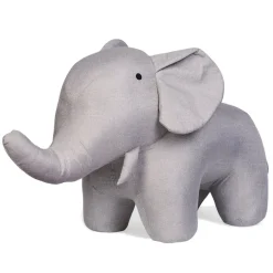 Grote knuffel Olifant 48 cm Linnen Grijs