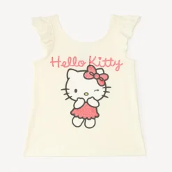 Haalbare top met schouderbandjes met ruffles Hello Kitty voor babymeisjes