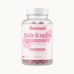Haar- en nagelgummies met aardbeismaak - 60 gummies