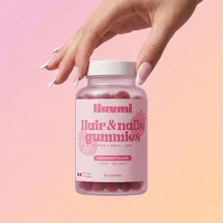 Haar- en nagelgummies met aardbeismaak - 60 gummies