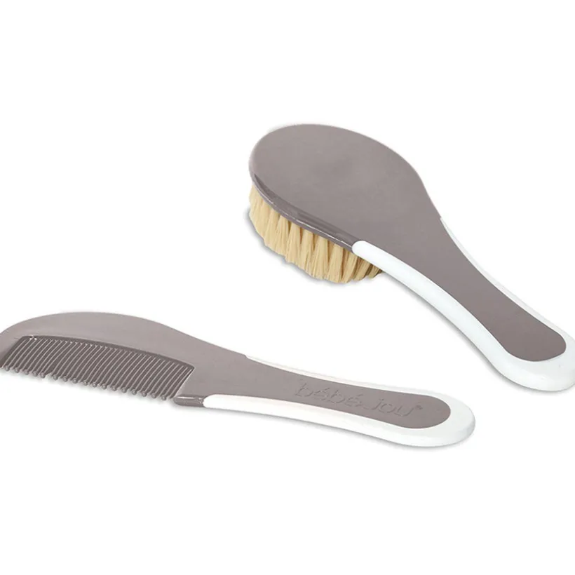 Haarverzorgingsset borstel en kam - Chalk Brown
