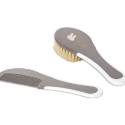 Haarverzorgingsset borstel en kam - Chalk Brown