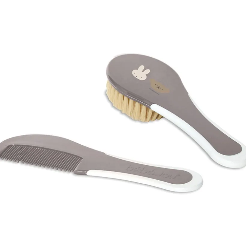 Haarverzorgingsset borstel en kam - Chalk Brown