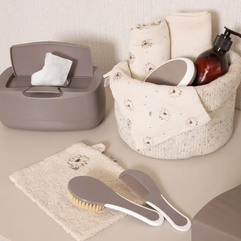 Haarverzorgingsset borstel en kam - Chalk Brown