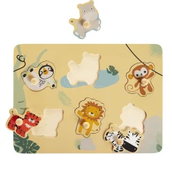 Happy Wild houten puzzel 6 stukken