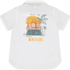 Hemd met korte mouwen en fantasieprints voor baby jongen