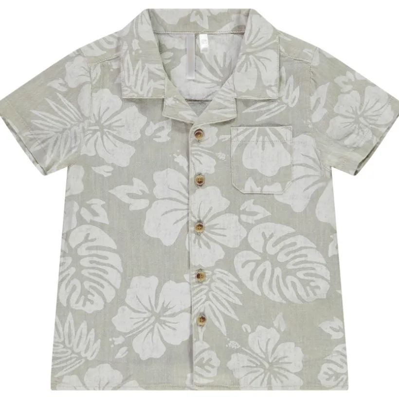 Hemd met korte mouwen met plantenprint voor baby jongen