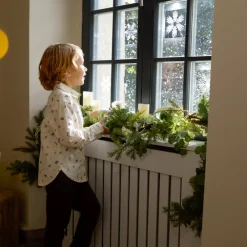 Hemd met lange mouwen en kerstprint jongens