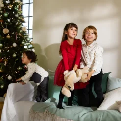 Hemd met lange mouwen en kerstprint jongens