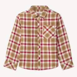 Hemd met lange mouwen in flanel, met all-over ruitpatroon, jongens
