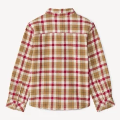 Hemd met lange mouwen in flanel, met all-over ruitpatroon, jongens