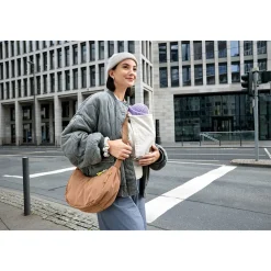 Heuptas Stretch Up opbergen sleutels-telefoon-fopspeen enz... Almond