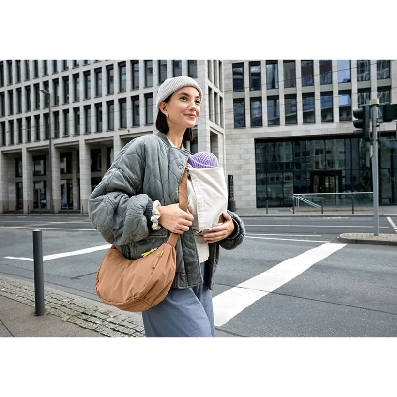 Heuptas Stretch Up opbergen sleutels-telefoon-fopspeen enz... Almond