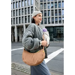Heuptas Stretch Up opbergen sleutels-telefoon-fopspeen enz... Almond