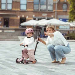 Highwaykick 1 Push & Go Scoot & Ride Ash loopfiets met duwstang en kantelbeveiliging