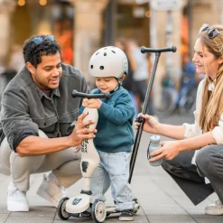 Highwaykick 1 Push & Go Scoot & Ride Ash loopfiets met duwstang en kantelbeveiliging