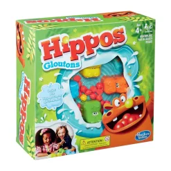 Hippos Gloutons gezelschapsspel met nijlpaarden die knikkers opeten