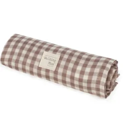 Hoeslaken draagmand Stripes + Mousseline-Doek Praliné Vichy Moka