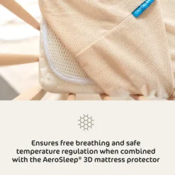Hoeslaken 3D Safesleep 60x120cm Almond