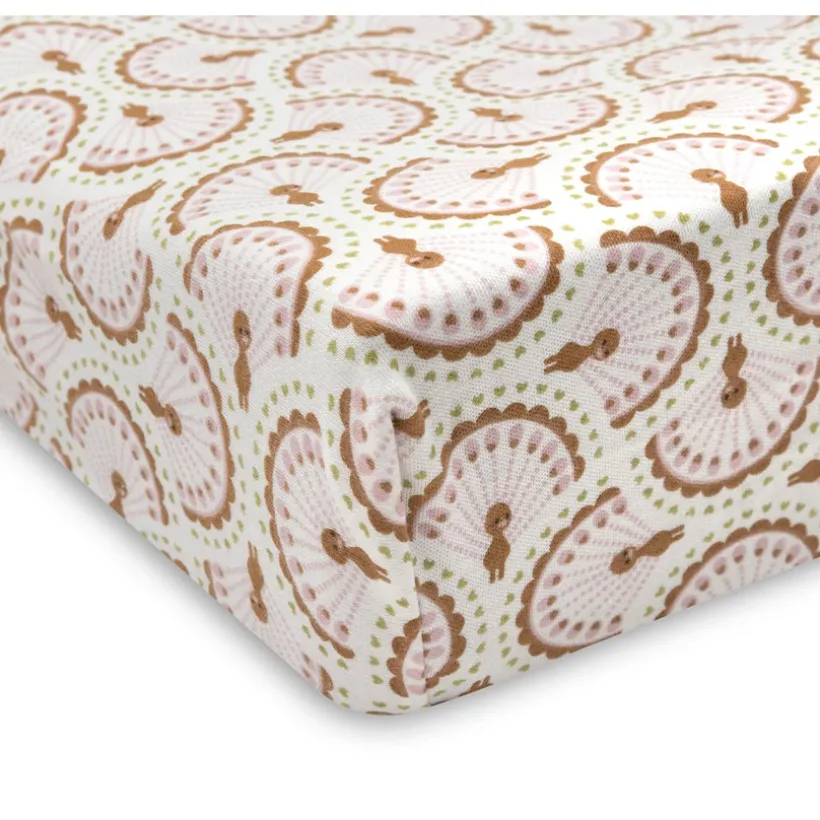Hoeslaken voor aankleedkussen jersey - Soft Plumes - 50x70 cm