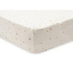 Hoeslaken wieg jersey 50x90cm Kangaroots & Dusty Dot