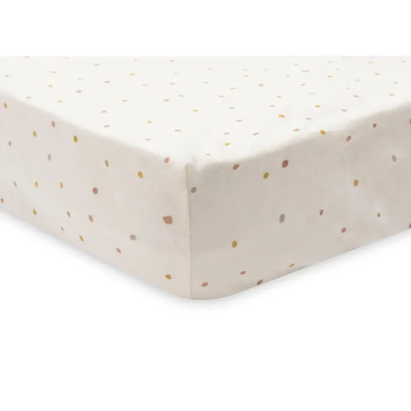 Hoeslaken wieg jersey 50x90cm Kangaroots & Dusty Dot