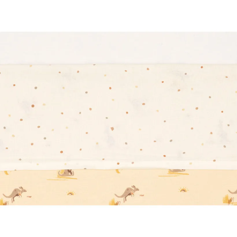 Hoeslaken 120 x 150 cm Kangaroots en Dusty Dots
