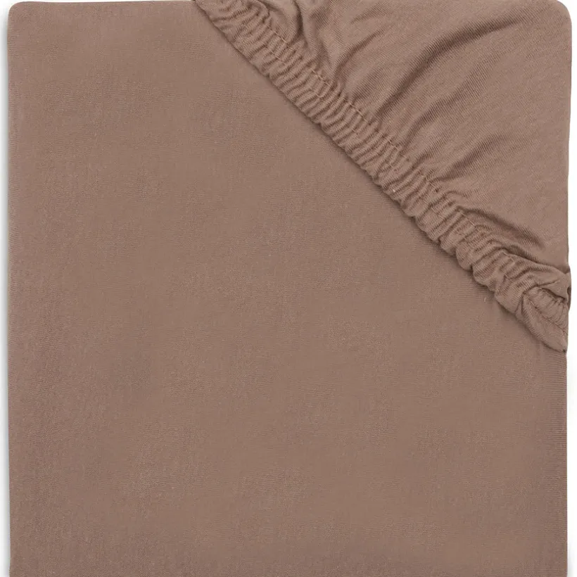 Hoes parkmatras jersey - Milky Coffee - 75x95 cm