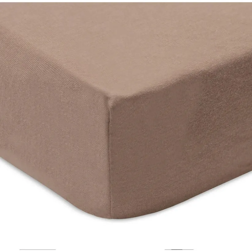 Hoes parkmatras jersey - Milky Coffee - 75x95 cm