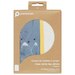 Hoes voor verschoonmatras in polyester Mes amis les dinos met dinosaurussenprint