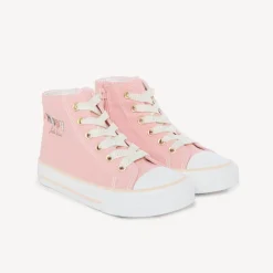 Hoge canvas schoenen met rits en fantasielussen meisjes
