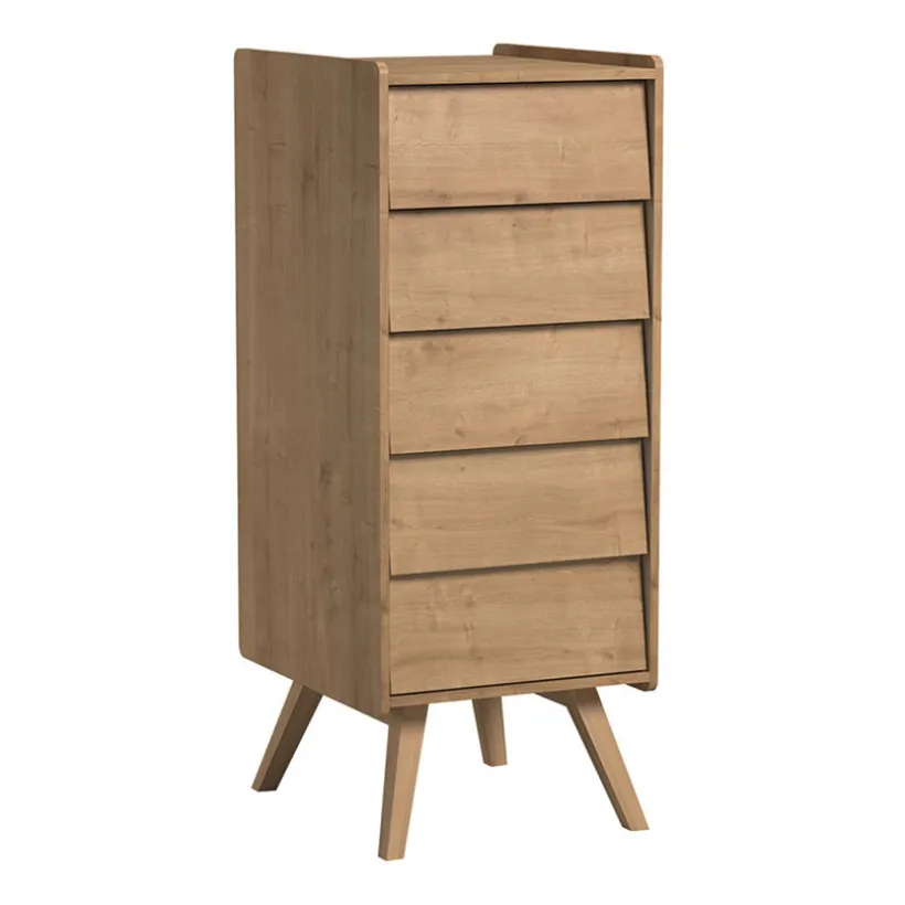 Hoge Ladekast Vintage - Eik