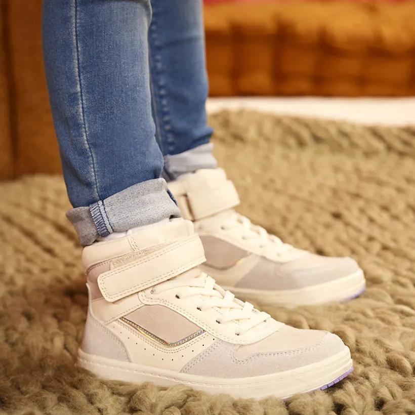 Hoge sneakers met contrasterende zool meisjes