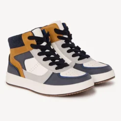 Hoge sneakers met ritssluiting en veters jongens
