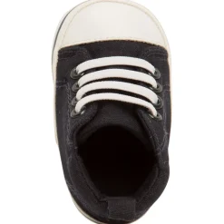 Hoge sneakers met veters van stof voor baby jongen