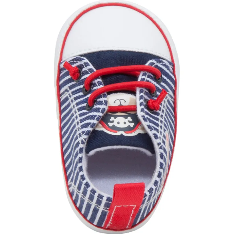 Hoge sneakers uit linnen met print met boot