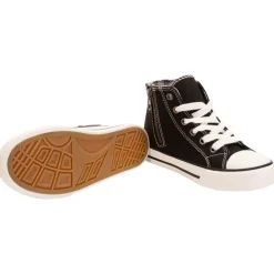 Hoge sneakers van canvas met rits voor jongen