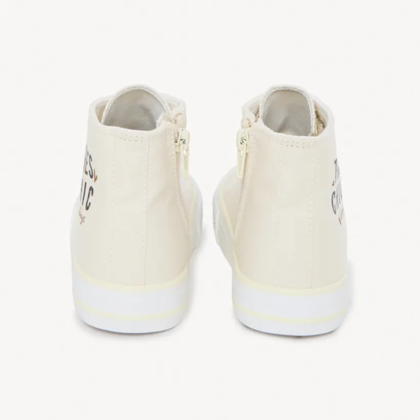 Hoge sneakers van stof met rits meisjes