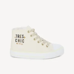 Hoge sneakers van stof met rits meisjes