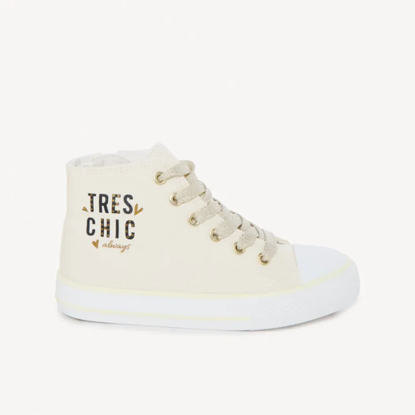 Hoge sneakers van stof met rits meisjes