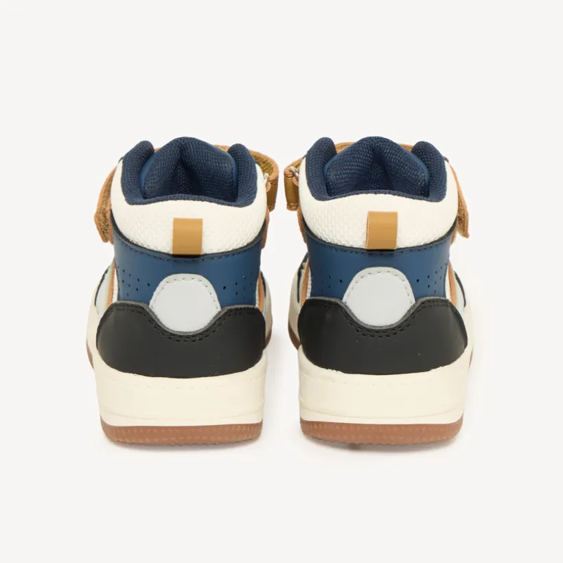Hoge sneakers voor jongens met veters en klittenband