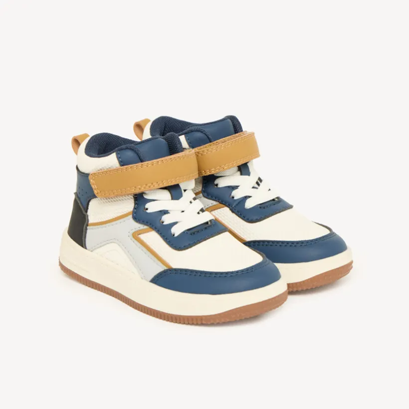 Hoge sneakers voor jongens met veters en klittenband
