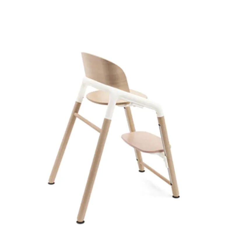 Hoge stoel evolutief Giraffe - Hout neutraal/Wit