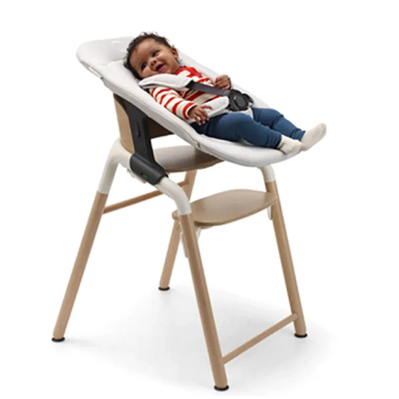 Hoge stoel evolutief Giraffe - Hout neutraal/Wit
