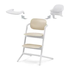 Hoge stoel evolutief Lemo 3 in 1 sand white Cybex
