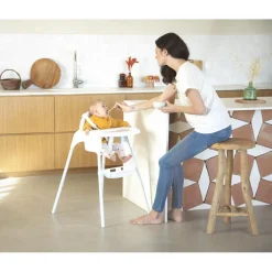 Hoge stoel 2 in 1 Capucine - Wit