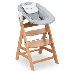 Hoge stoel meegroeiend Alpha+ & Alpha Newborn Natuur/Grey