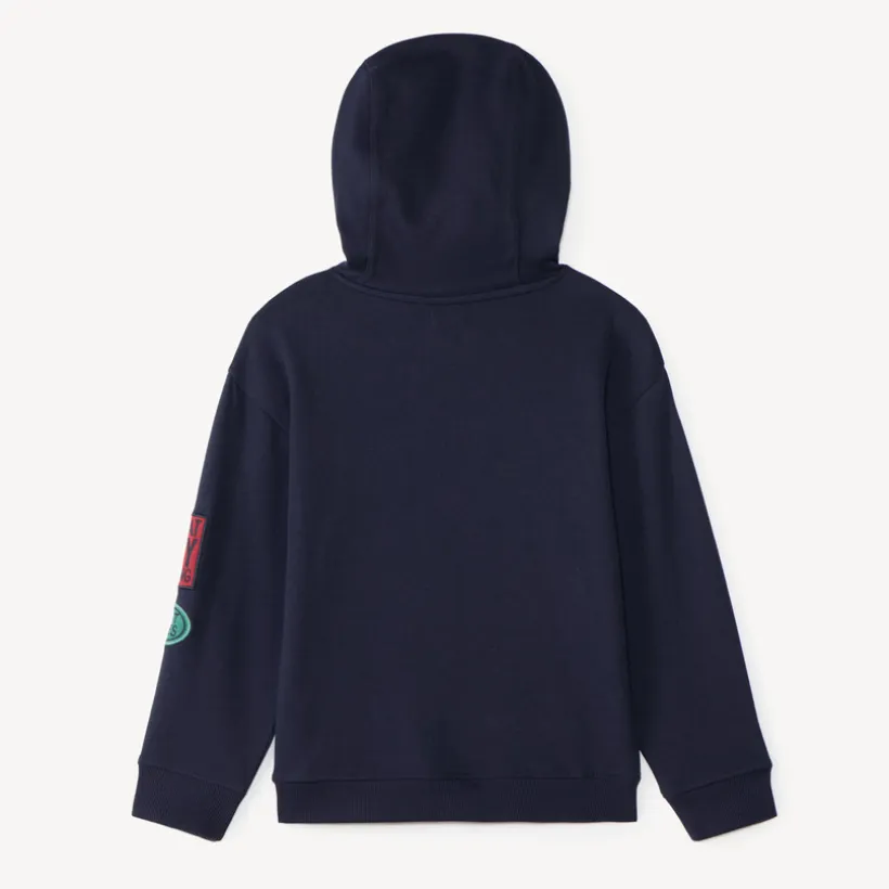 Hoodie voor jongens met boucle borduurwerk