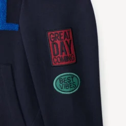 Hoodie voor jongens met boucle borduurwerk