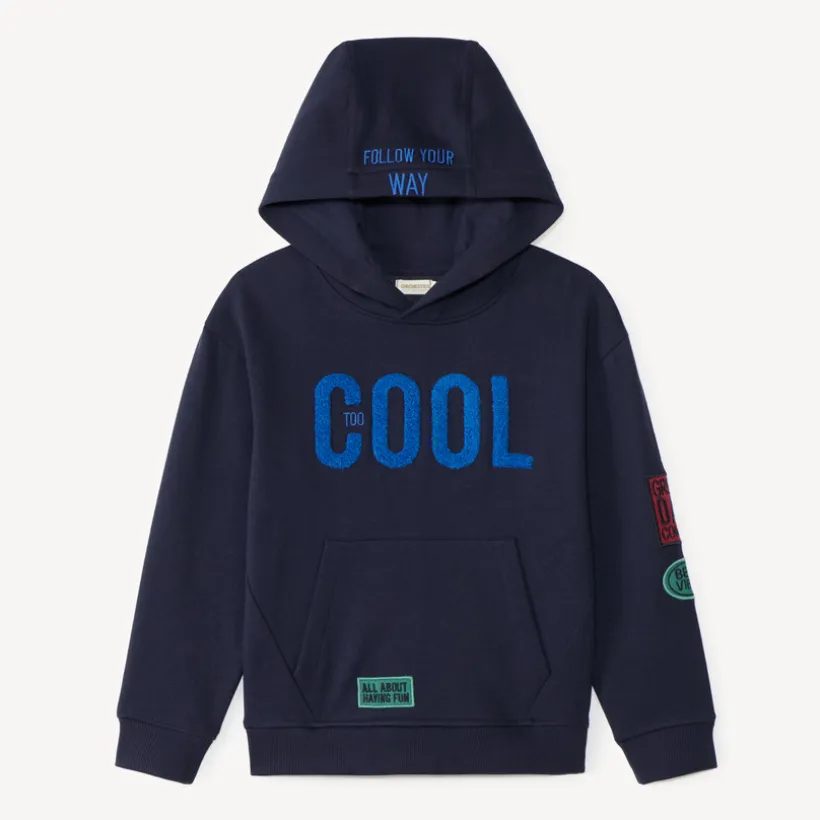 Hoodie voor jongens met boucle borduurwerk